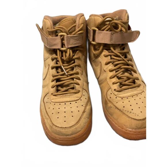 Nike Air Force 1 High LV8 3 Suede Trainers CK0262-700 Wheat 7Y Women’s 8.5 - Picture 1 of 9